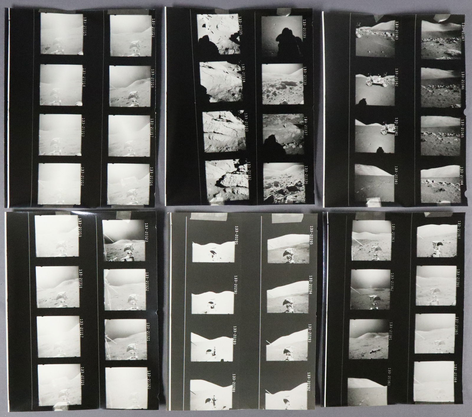 Apollo 17 Lunar Surface Contact Sheet Photographs - Rare Find #1 (1 of 2)
