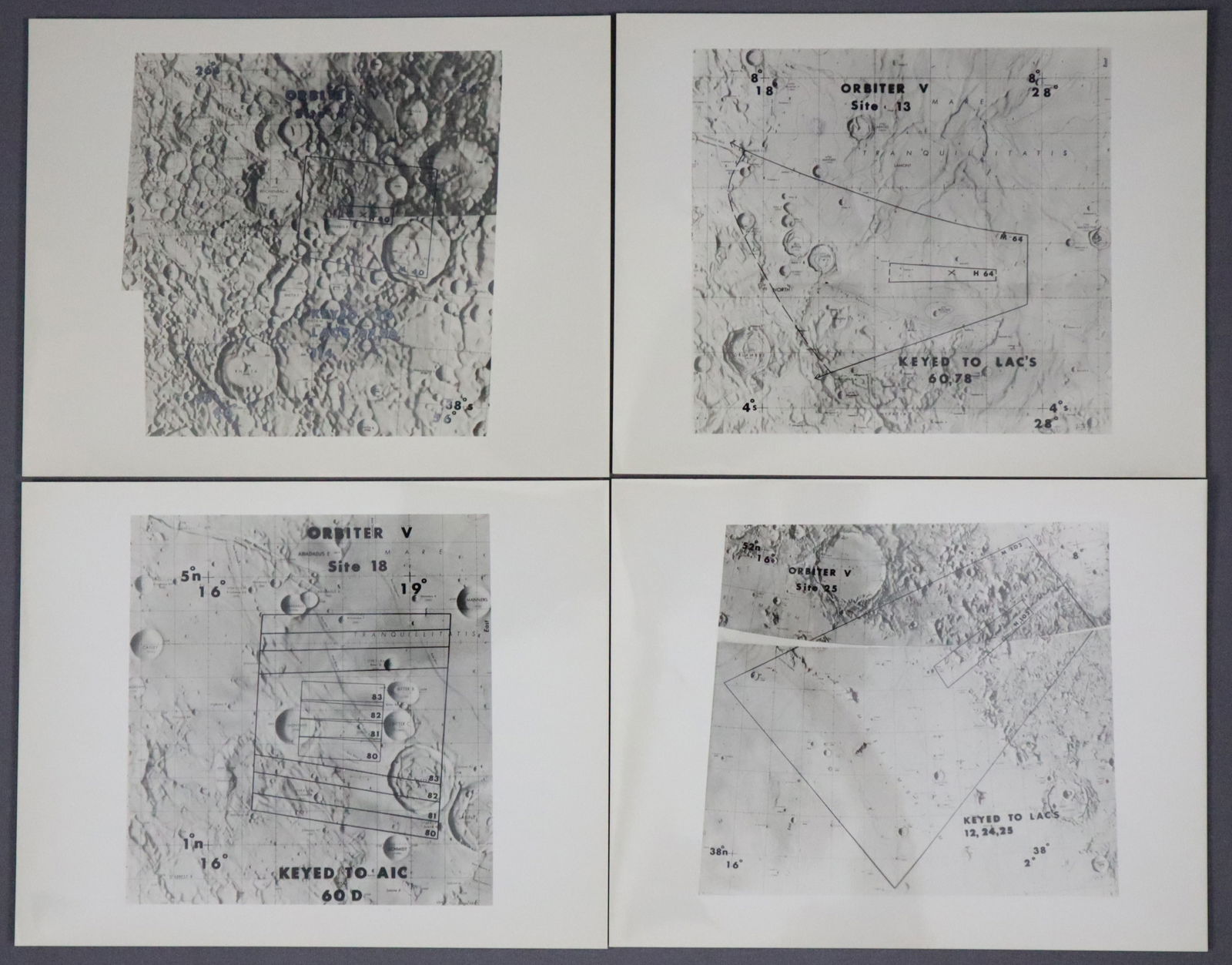 4 - Lunar Orbiter 5 Original Site Map Photographs (1 of 2)