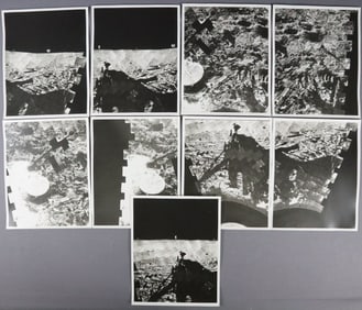 9 - Vintage Lunar Surveyor Mosaic Photographs