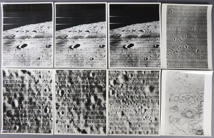 8 - Large Lunar Orbiter Vintage Photographs