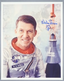 Wally Schirra Signed Mercury Program Photograph