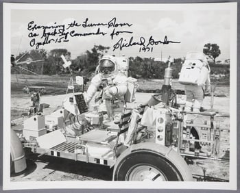 Richard Gordon Signed Apollo 15 NASA Training Photograph