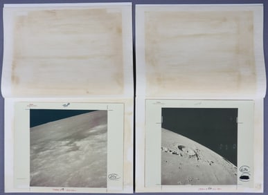 2 - Apollo 17 Halftone Red Numbered Photo Lab Proof Photographs #1