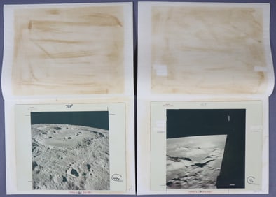 2 - Apollo 17 Halftone Red Numbered Photo Lab Proof Photographs #3