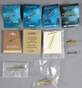 11 - McDonnell Douglas Rocket Missile Pins & Tie Clips