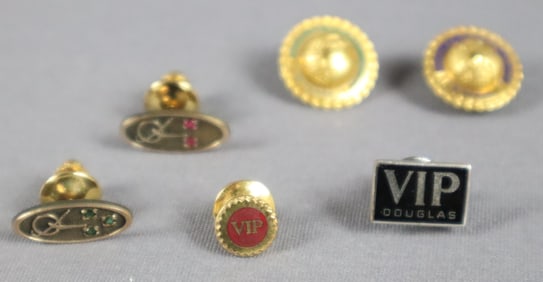 6 - McDonnell Douglas Employee Service Pins