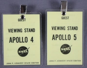 2 - Apollo 4 & 5 Launch Guest Viewing Stand Badges