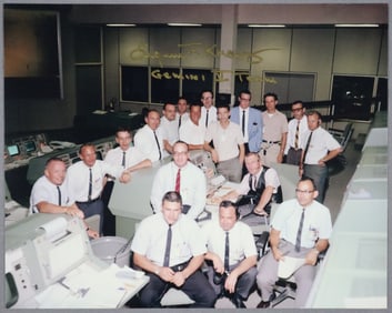 Gene Kranz Signed GT-5 Launch Team Photograph