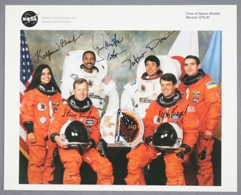 STS-87 Crew Signed NASA Lithograph Minus Kadenyuk
