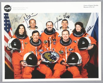 STS-101 Full Crew Signed NASA Lithograph