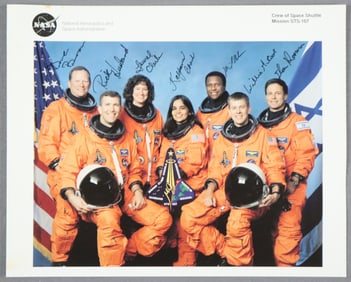 STS-107 Full Crew Signed NASA Lithograph