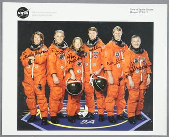 STS-112 Full Crew Signed NASA Lithograph