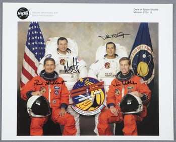 STS-113 Full Crew Signed NASA Lithograph