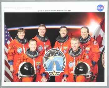STS-115 Full Crew Signed NASA Lithograph