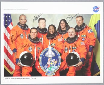 STS-116 Full Crew Signed NASA Lithograph