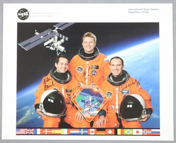 NASA Expedition 4 Crew Signed Lithograph