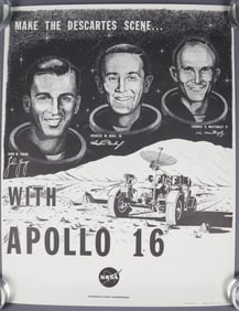 Apollo 16 Manned Flight Awareness Poster