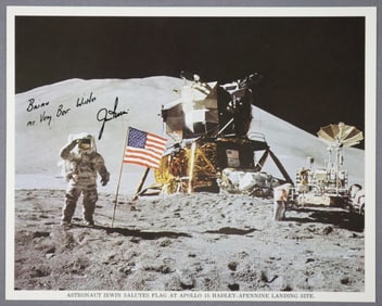 Apollo Jim Irwin Inscribed & Signed Lithograph