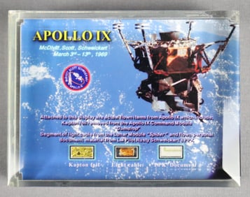Apollo 9 Flown Material Lucite