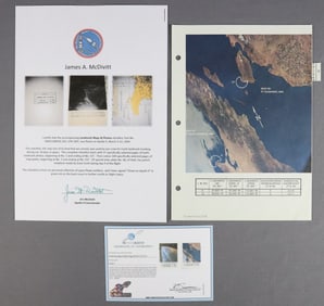 Apollo 9 Flown Photomap Book Page with COA #1