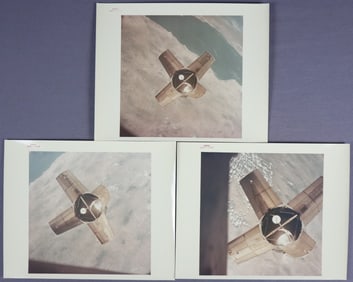 3 - Apollo 7 NASA Red Numbered Type 1 S-IVB Photographs