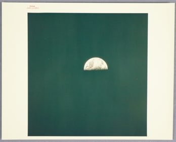 Apollo 8 NASA Red Numbered Type 1 Earth Image Photograph