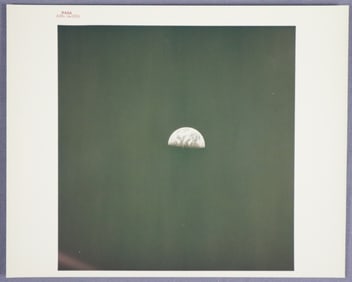 Apollo 8 NASA Red Numbered Type 1 Earth Image Photograph