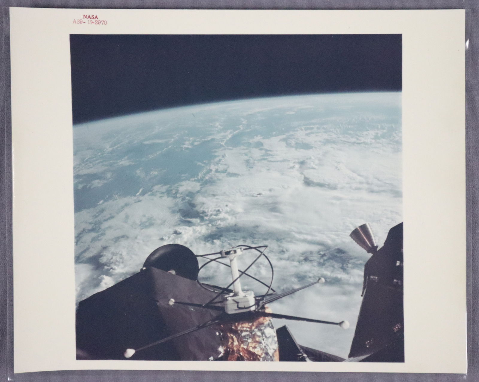 Apollo 9 NASA Red Numbered Type 1 Orbital Earth Sky View Photograph (1 of 2)