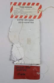 Flown STS-41G Thermal Protection Tile with SCRAP Tags