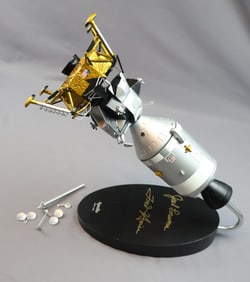 Fred Haise & Jack Lousma Signed Apollo CSM / LM model