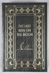 Gene Cernan Signed Leather Bound Book "The Last Man on the Moon"