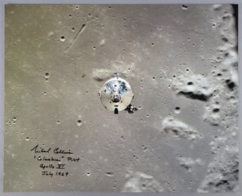Apollo 11 Michael Collins Signed Command Module 16" x 20" Photograph