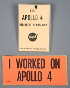 Bob Giffen's Apollo 4 Launch Badge & Decal