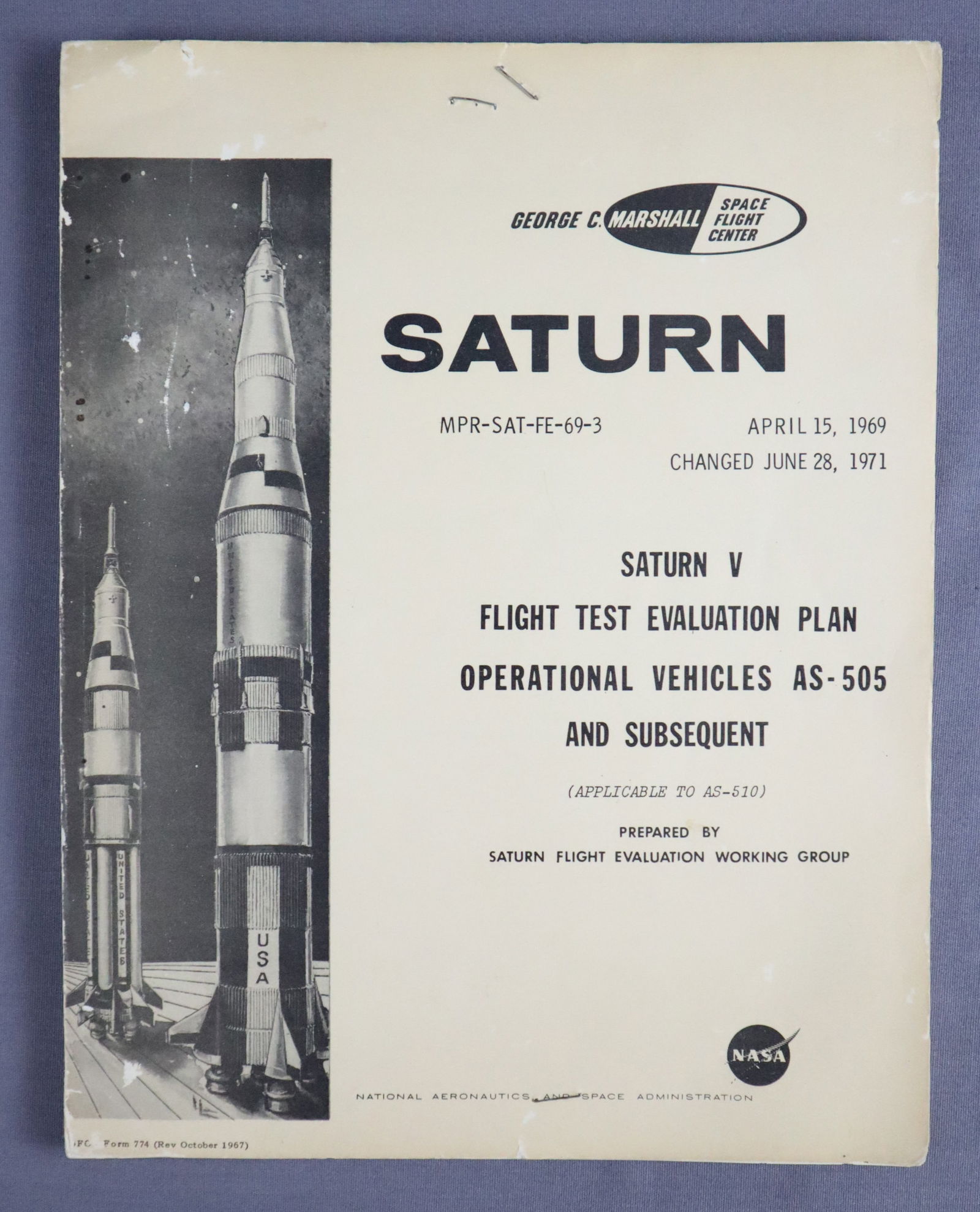 Bob Sieck's Saturn V Flight Test Plan (1 of 4)