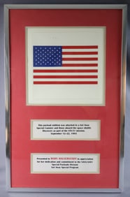 Flown Payload Bay American Flag Presentation Framed