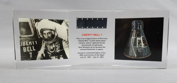 Mercury Liberty Bell 7 Flown Film Lucite
