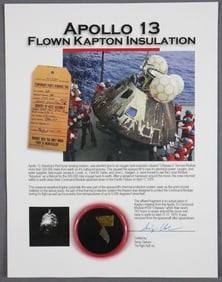 Apollo 13 Flown Kapton Foil Display