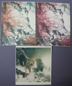 3 - Apollo "Earth View" Photographs On Kodak Paper