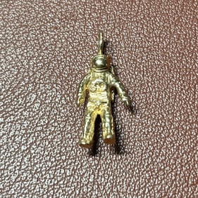 Space Flown Yellow Gold Astronaut Charm/Pendant from Woody Spring