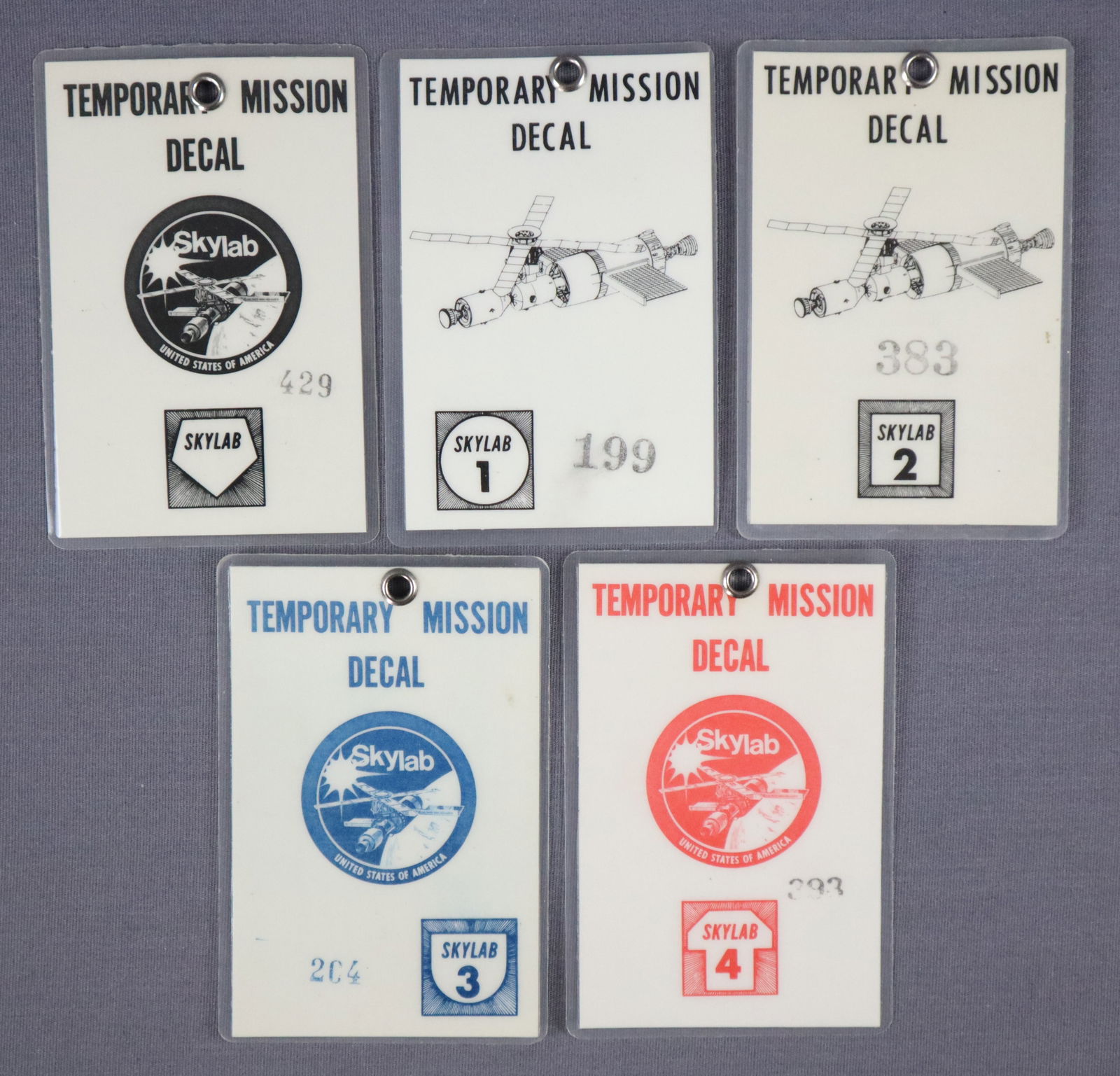 5 - Skylab Mission Access Badges (1 of 2)