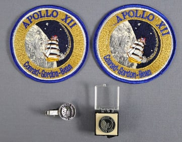 Bob Giffen's Apollo 12 Launch Team Jewelry & Mission Patches
