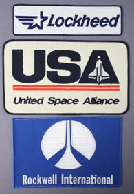 3 - Vintage Space Contractor Patches - Large
