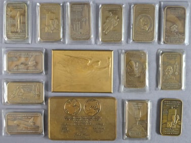 Bronze Space Themed Commemorative Ingots
