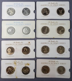 Franklin Mint America in Space Sterling Silver & Bronze Sets