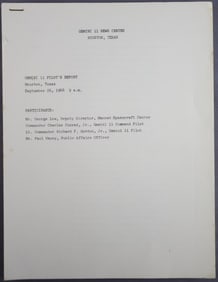 1966 Gemini 11 Pilots Report Transcript