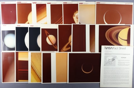 21 - Vintage Voyager Official NASA Photographs with Fact Sheet