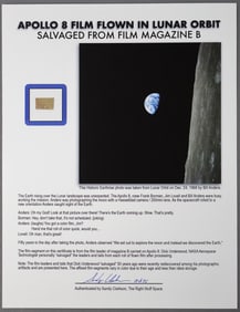 Apollo 8 Mission Flown Film on COA