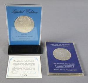 Apollo 11 & Skylab Sterling Silver Eyewitness Coins