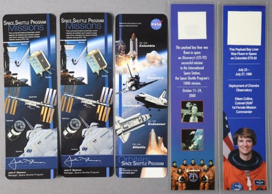 3 - STS-132 Flown Bookmarks & Payload Bayliner Cards