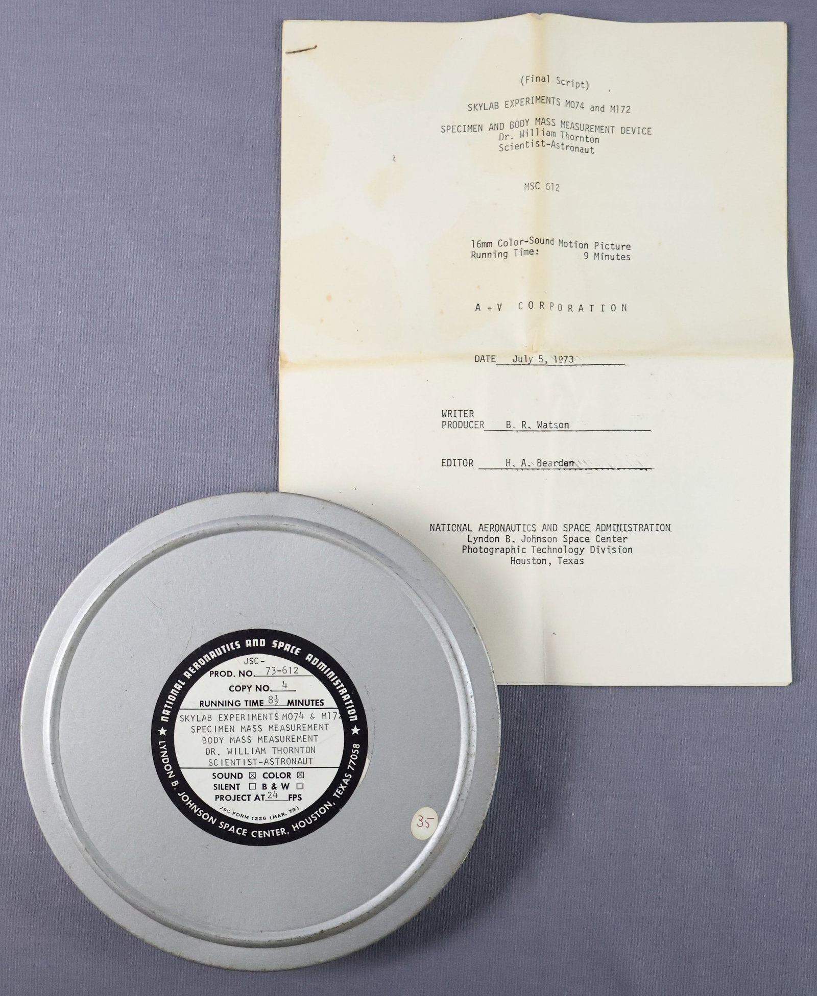 Skylab Experiments Film Reel (1 of 5)